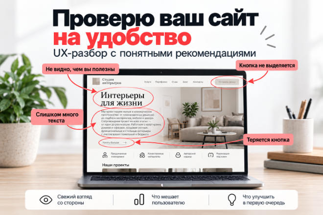 Проверю ваш сайт на удобство и дам понятные рекомендации | UX-разбор