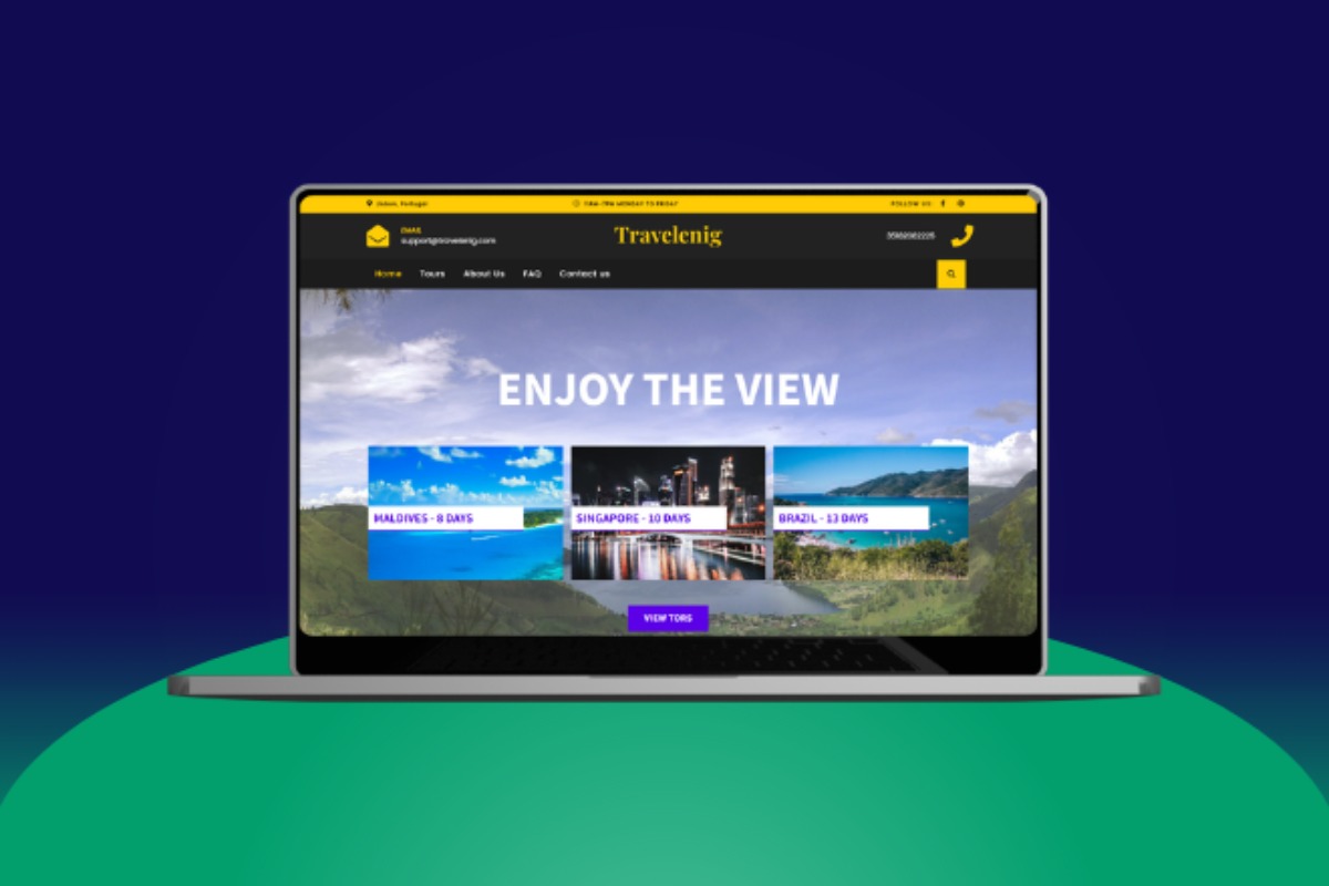 Сайт на WordPress для туристического агентства - URL: https://travelenig.unaux.com