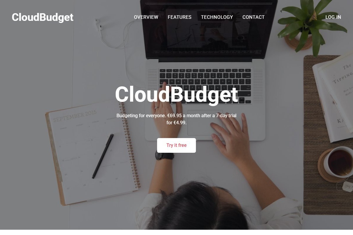 CloudBudget — лендинг приложения для бюджета