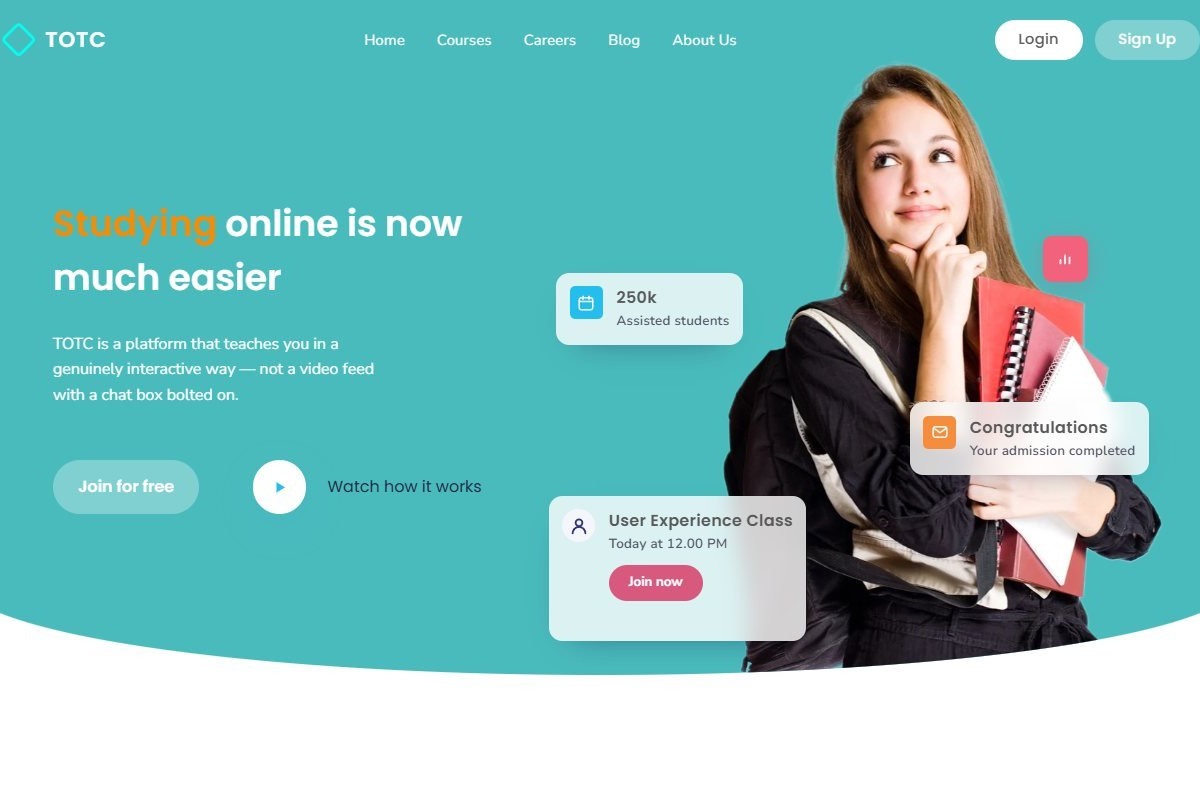 TOTC — платформа для онлайн-школы