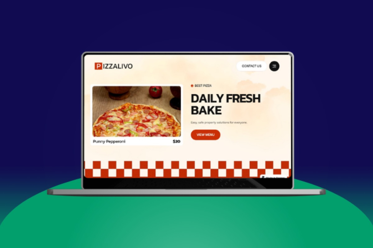 Сайт интернет-магазин на Framer для заказ пиццы - URL: https://pizzalivo.framer.website/