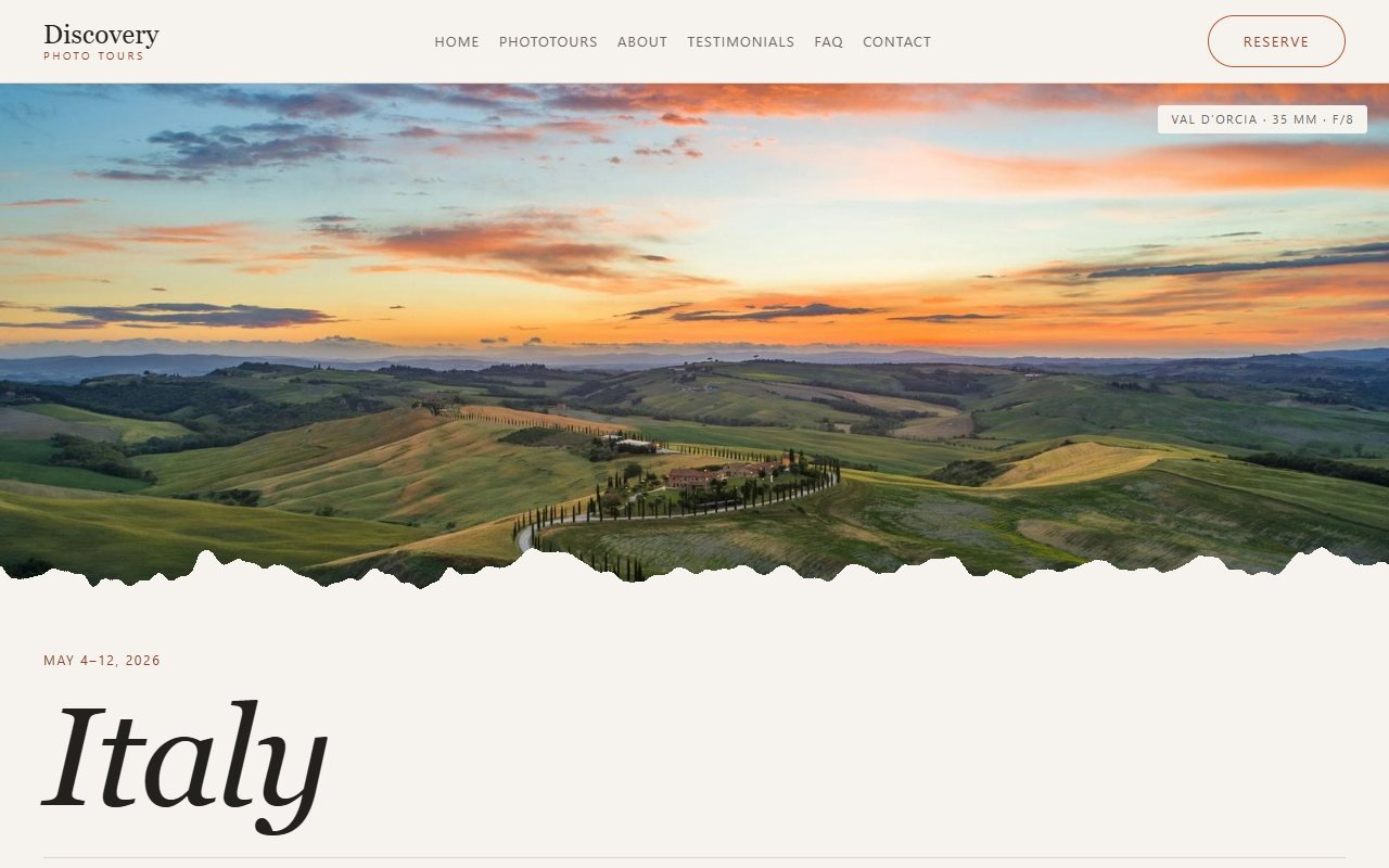 Discovery Photo Tours — фототур по Италии