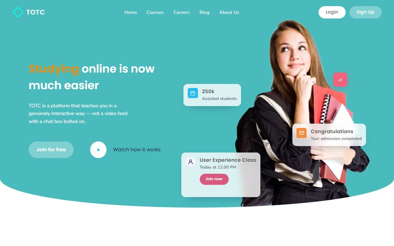 TOTC — платформа для онлайн-школы