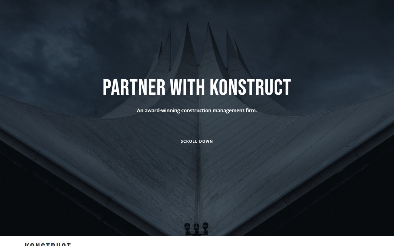 Konstruct — сайт строительной компании
