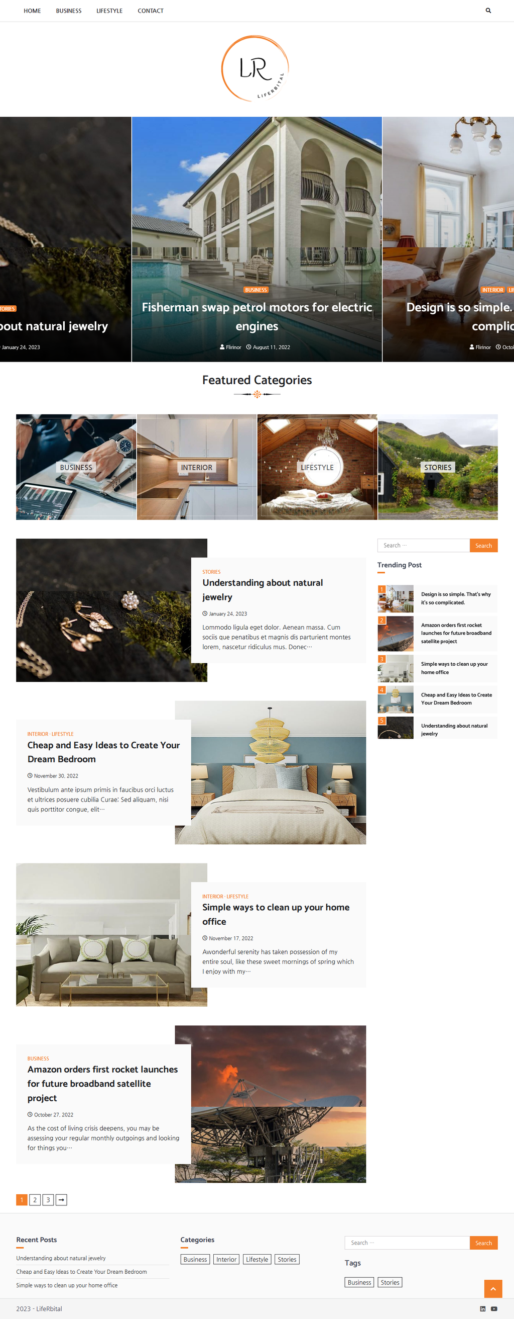 Сайт на WordPress для блога - URL: https://liferbital.unaux.com/