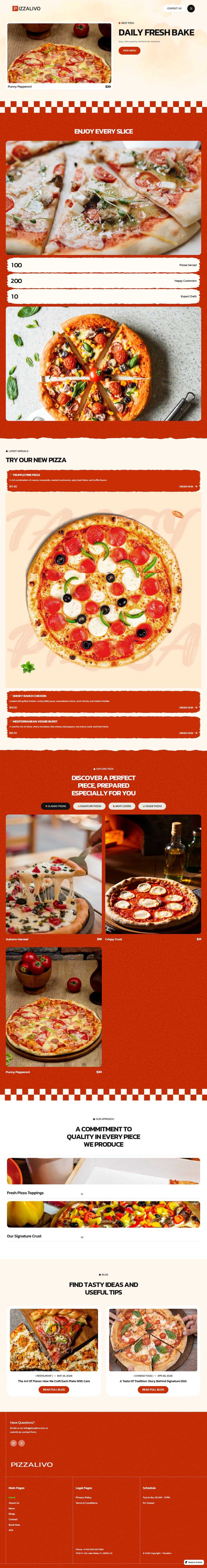 Сайт интернет-магазин на Framer для заказ пиццы - URL: https://pizzalivo.framer.website/